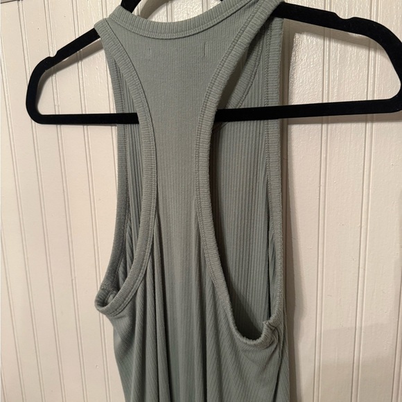 Abercrombie and Fitch Racerback Sage Green Medium Petite Midi dress w/ slits - Picture 5 of 5